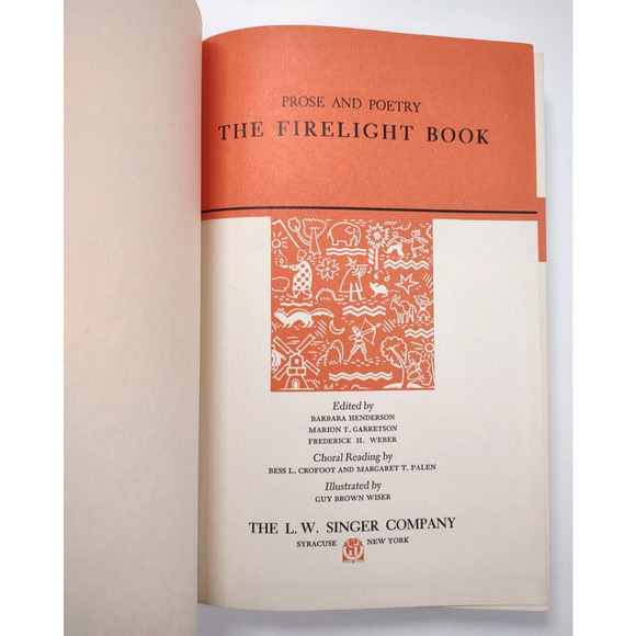 Prose And Poetry The Firelight Book 1946 HD Publisher The L. W. Singer Company - Picture 4 of 16